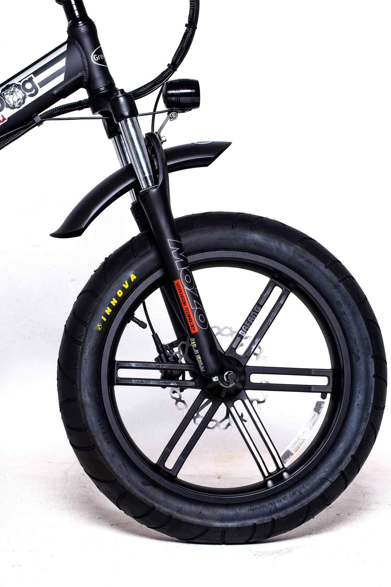 Green Bike Electric Bike Big Dog Off Road Fat Tire Folding Ebike 20" 48V 750Watt