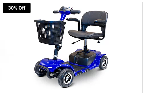 E-Wheels EW-M34 Lightweight 4 Wheel Folding Mobility Scooter