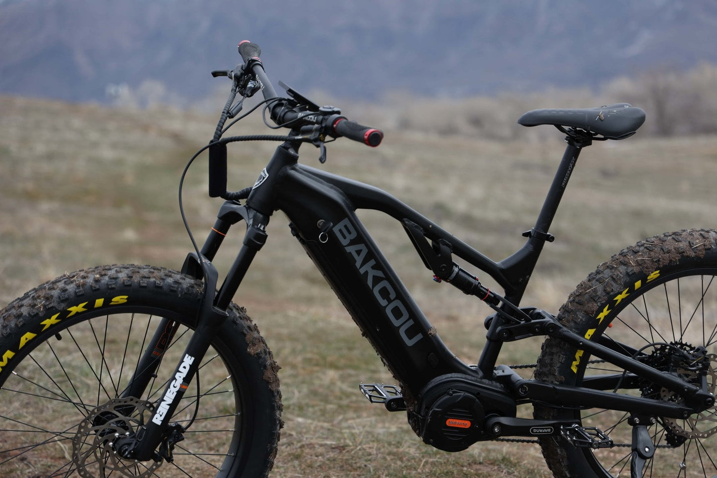 Bakcou Scout Fat Tire Ultra Mid Drive Electric Mountain Bike - Full Suspension 11-Speed For Sport Riding