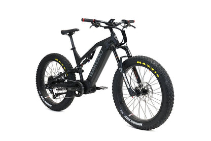 Bakcou Scout Fat Tire Ultra Mid Drive Electric Mountain Bike - Full Suspension 11-Speed For Sport Riding