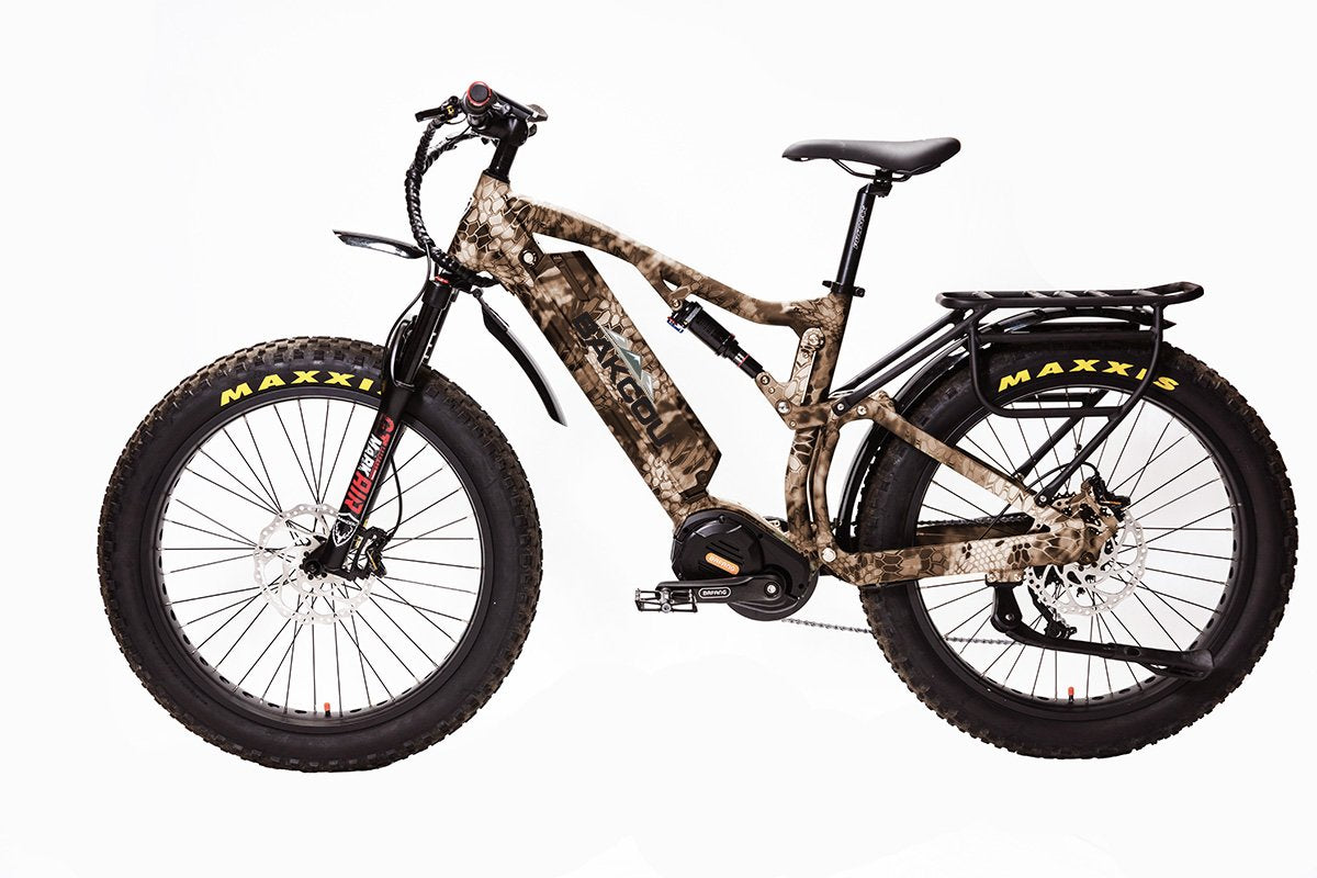 Bakcou Storm G2 Full Suspension Electric Hunting Bike Bafang Ultra Mid Drive Motor