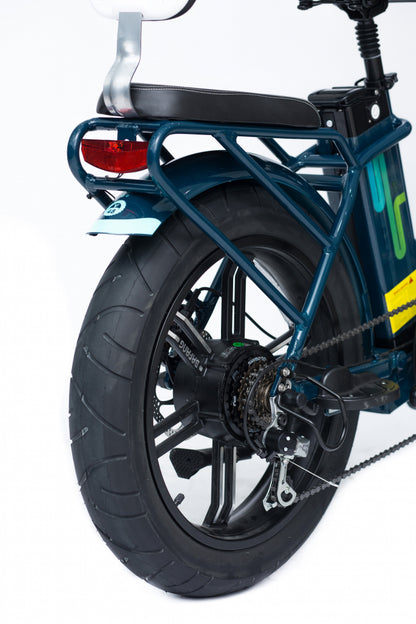 Green Bike Electric City Path Step Thru Fat Tire Folding Ebike 750W